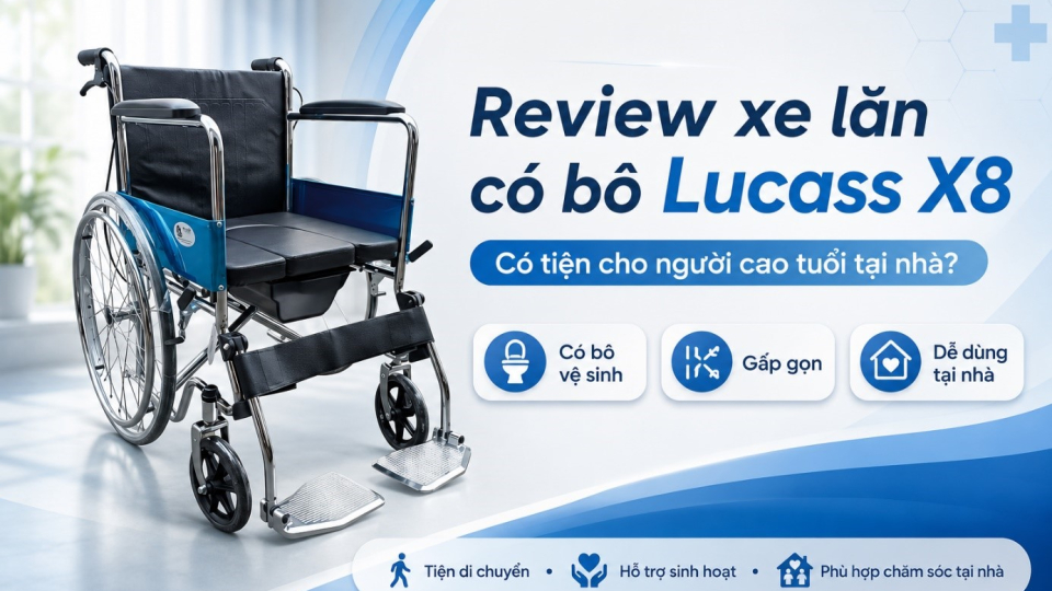 Review xe lăn có bô Lucass X8: Có tiện cho người cao tuổi tại nhà?